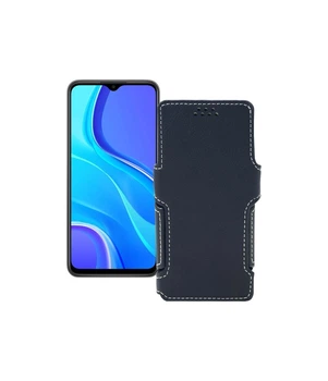 Чохол-книжка з екошкіри для телефону Xiaomi Redmi 9 Чорний матовий
