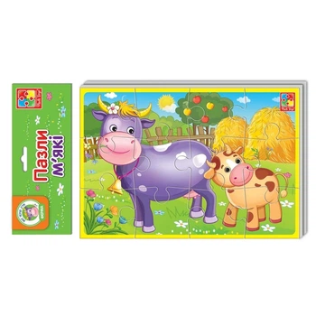 Пазли м'які "Тварини ферми" Vladi Toys VT1103-44
