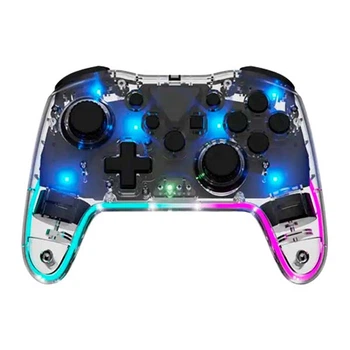 Бездротовий геймпад, джойстик YLW NS015 (Bluetooth, Type-C, 600 мАг, Plug-n-Play, Clear White)