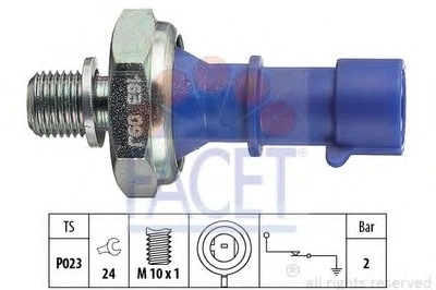 Датчик давления масла Fiat 500/Doblo/Panda/Punto 1.2-2.2 06- (7.0163) Facet Facet (70163)