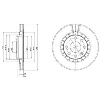 Гальмівний диск Delphi (BG2443)