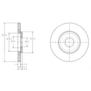 Гальмівний диск Delphi (BG3421)