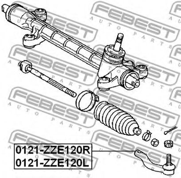 Рулевой наконечник Febest (0121ZZE120L)