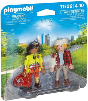 Zestaw figurek Playmobil Duo Pack Sanitariusz z pacjentem 71506 (4008789715067)