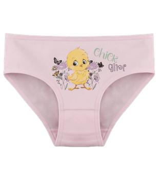 Детские слипы для девочки с принтом Chick Girl - Donella - 4111Y24 - 122-128 см - Розовый