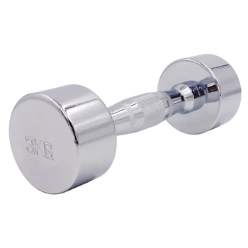 Гантель хромированный Zelart (1x3кг) (1шт, металл хромированный) (SC-8017-3)