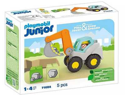 Набір з фігуркою Playmobil Junior Екскаватор 71684 (4008789716842)