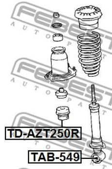 Відбійник амортизатора Febest (TDAZT250R)