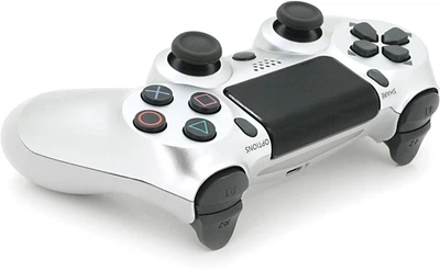 Беспроводной геймпад Brazzers для PS4 Wireless DualShock 4, разъем для наушников, LED light bar, 3.7V, 600mAh, Blister-box Silver-White (YT35944)