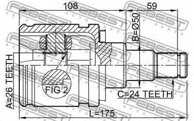 ШРУС Febest (0111AZT250LH)