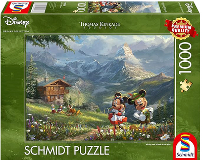 Puzzle Schmidt Disney Mickey & Minnie w Alpach 69.3 x 49.3 cm 1000 elementów (4001504599386)