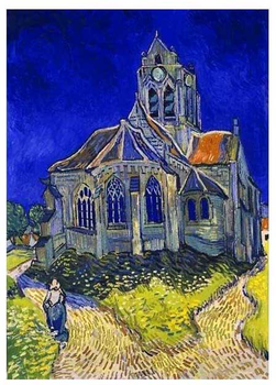 Puzzle Enjoy Kościół w Auvers Vincent van Gogh 68 x 48 cm 1000 elementów (5949194011520)