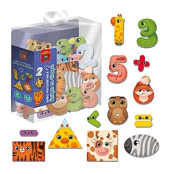 Гра розвиваюча магнітна. Диво-математика. Цифри та фігури Vladi Toys (VT5411-19)