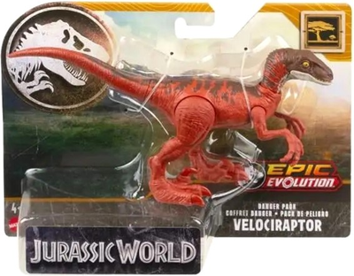 Figurka Mattel Jurassic World Dinozaur Welociraptor Czerwony 12.7 cm (0194735192526)