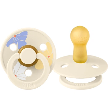 Класична латексна пустушка BIBS Colour STUDIO Collection Morning Bloom Ivory 6-18 міс. розмір 2