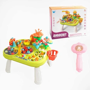 Дитячий іграшковий інтерактивний столик "Дивосвіт" WToys YL 256 риболовля пальчикова гра інтерактивна гра конструктор магнітна гра