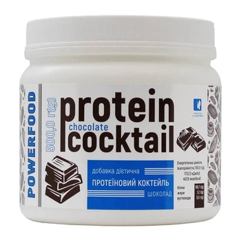 Протеиновый коктейль POWERFOOD шоколад банка 500 г 11878