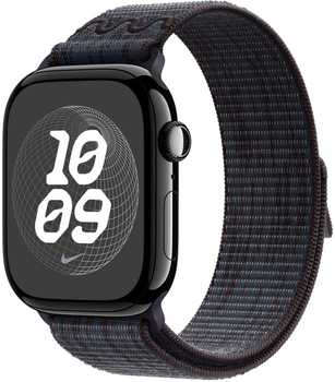 Pasek Apple Nike Sport Loop do Apple Watch 46mm Black/Blue (MYJD3)