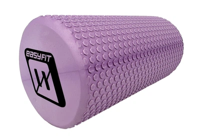 Масажний ролик EasyFit Foam Roller 30 см бузковий (легкий та м