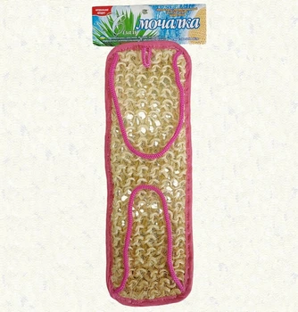 Мочалка Махра крупный Сизаль с ручками 35 см Красный - Luffa the Best