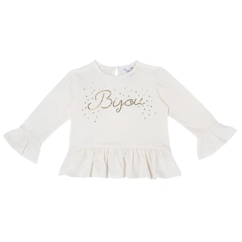 Блуза-реглан для дівчинки Chicco 090.66477.030 110 см Білий