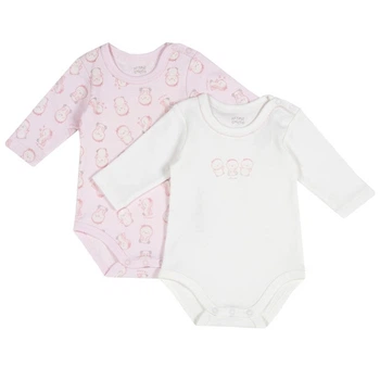 Боди 2 шт для девочки Chicco 090.11159.011 92 см Белый/Розовый