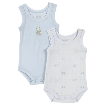 Боди 2 шт для мальчика Chicco 091.11366.021 98 см Белый/Голубой