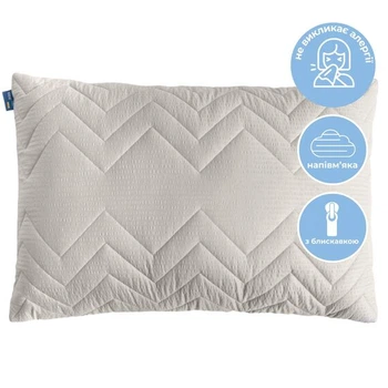 Подушка NORDIC COMFORT+ IDEIA 50х70 см с молнией, антиаллергенная серая