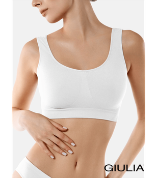 Топ из микрофибры на широких бретельках - Giulia - TANK TOP - S/M - White (Белый)
