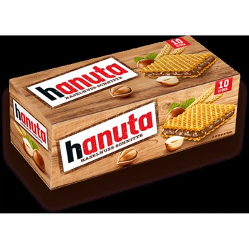 Вафлі Ferrero Hanuta з шоколадом і горіхами в коробці 220г