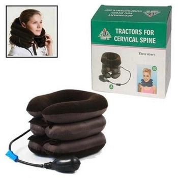 Массажер воротник для шеи Tractors for cervical spine Надувной ортопедический воротник для шеи