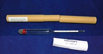 Ареометр профессиональный АСП-3 0-40% картонный тубус (ДСТУ)