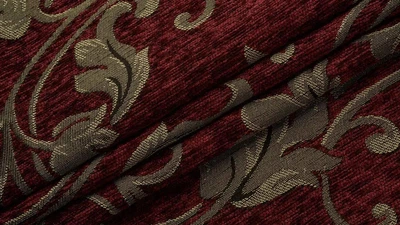Мебельная ткань Exim textile Бостон Шенилл BURGUNDY