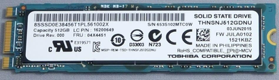 Накопичувач SSD Sata 2.5" 512GB Toshiba 500 480 (THNSNJ512GDNU) Б/в