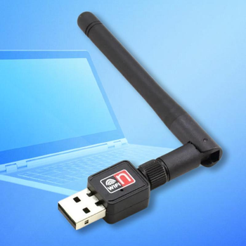 Сетевой адаптер Wi Fi приемник USB 2.0 300 Mbps с внешней антенной для ПК компьютера ноутбука