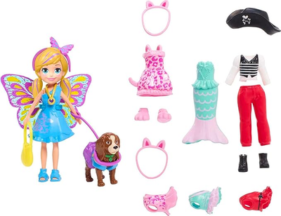 Zestaw figurek Mattel Polly Pocket Bal kostiumowy z akcesoriami 2 szt (0887961747393)