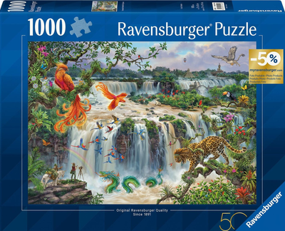 Puzzle Ravensburger Wodospady Iguazu 50 urodziny 70 x 50 cm 1000 elementów (4005555010906)