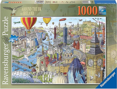 Пазл Ravensburger Навколо Британських островів 70 x 50 см 1000 деталей (4005555001850)