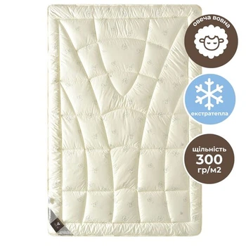 Одеяло Wool Classic шерстяное IDEIA зимнее 175х210 см, шерсть, теплое одеяло, натуральное, овечья шерсть