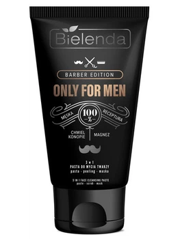 Очистительная паста Bielenda для лица 3в1 Паста+Скраб+Маска ONLY FOR MEN BARBER EDITION 150 мл