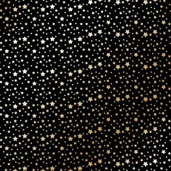 Папір з фольгуванням Фабрика декора Golden stars Black