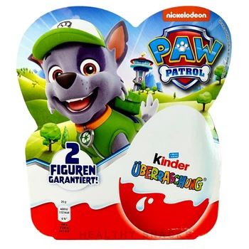 Набір кіндер сюрпризів Щенячий Патруль Kinder Surprise Paw Patrol 80 г (4*20 г) (Роккі)