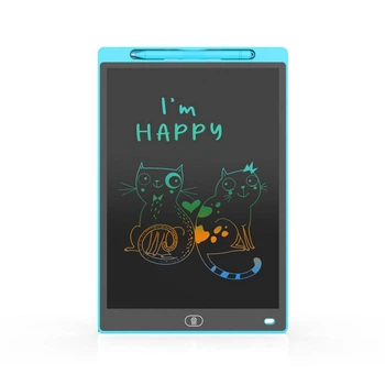 Планшет для малювання 12" Багатокольоровий Графічний LCD планшет. Колір блакитний (8187)