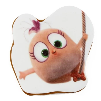 Пряник медово-имбирный с пищевой печатью "Крафт пряник" "Angry Birds Ariana Hatchling - Ариана" 45 г