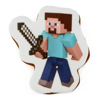 Пряник медово-імбирний з харчовим друком "Крафт Печиво" "Minecraft - Стів" 45 г