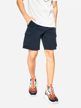 Шорты хлопковые длинные мужские Calvin Klein 762062745 32 Синие (1159812358)