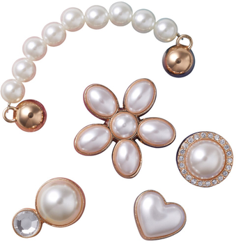 Przypinki jibbitz Dainty Pearl Jewelry 5 szt