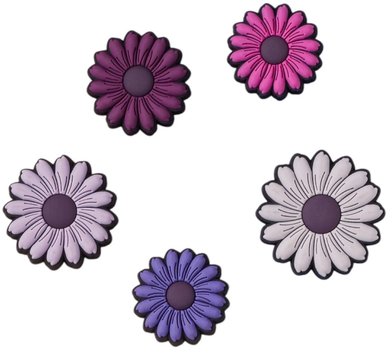 Przypinki jibbitz Mixed Purple Floral 5 szt