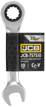 Комбінований ключ JCB короткий з тріскачкою 10 мм (JCB-757S10) (СТ-00163177)