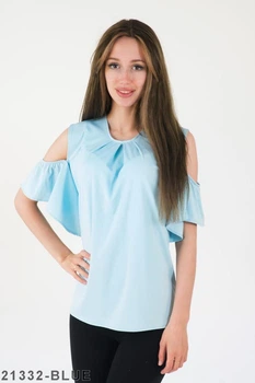 Женская блузка Подіум Angela 21332-BLUE L Голубой